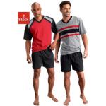 Shorty LE JOGGER schwarz (rot, schwarz, grau, schwarz) Herren Homewear-Sets Pyjamas