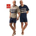 Shorty LE JOGGER bunt (marine, beige) Herren Homewear-Sets Pyjamas