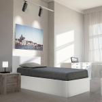 Reduzierte Weiße Betten mit Bettkasten mit Stauraum 90x190 