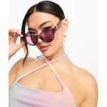 Reduzierte Rosa Le Specs Runde Runde Sonnenbrillen aus Polycarbonat für Damen 