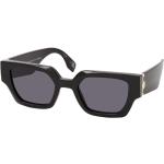 Schwarze Le Specs Quadratische Kunststoffsonnenbrillen für Herren 