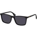 Schwarze Le Specs Quadratische Kunststoffsonnenbrillen für Herren 