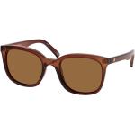 Braune Le Specs Quadratische Sonnenbrillen polarisiert aus Kunststoff für Damen 