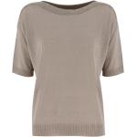 Reduzierte Graue Le Tricot Perugia T-Shirts mit Pailletten für Damen Größe L 