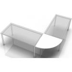 Weiße Runde Schreibtischplatten 80 cm aus Kunststoff Breite 50-100cm, Höhe 50-100cm, Tiefe 50-100cm 