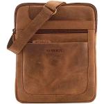 Reduzierte Vintage Leabags Messenger Bags & Kuriertaschen mit Reißverschluss aus Glattleder für Herren 