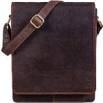 Vintage Leabags Messenger Bags & Kuriertaschen mit Reißverschluss aus Glattleder mit Laptopfach für Herren 