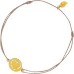 Leaf Damen Armband, 925er Silber/Textil, beige, 99