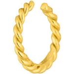 Goldene LeAF Ear Cuffs & Ohrklemmen vergoldet aus Gelbgold 