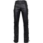 Silberne Slim Fit Jeans mit Reißverschluss aus Nappaleder für Herren Größe M 