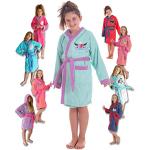 Reduzierte Bestickte Kinderbademäntel mit Kapuze aus Baumwolle für Mädchen Größe 146 