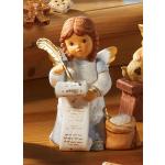 Lebkuchenbäckerei Szene aus Porzellan, Engel mit Rezept