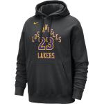 LeBron James Los Angeles Lakers Club Fleece City Edition Nike NBA-Hoodie für Herren - Schwarz