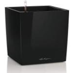 Schwarze 30 cm Lechuza Cube Rechteckige Pflanzkübel & Blumentöpfe 30 cm aus Kunststoff mit Tragegriffen 