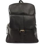 Leconi Leather Backpack (LE1016) black waxy