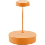 Orange Zafferano Runde LED Tischleuchten & LED Tischlampen aus Aluminium 