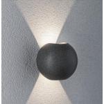 Schwarze Paulmann Runde LED Wandlampen aus Sandstein 
