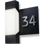 Anthrazitfarbene Moderne Zahl 3 LED Hausnummern Pulverbeschichtete aus Edelstahl rostfrei 