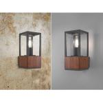 Reduzierte Anthrazitfarbene Moderne Trio Rechteckige LED Wandlampen aus Holz E27 
