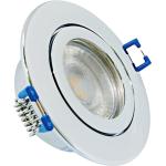 Weiße Runde LED Außenstrahler aus Aluminium 7-teilig 