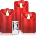 Reduzierte Rote 10 cm LED Kerzen mit beweglicher Flamme 