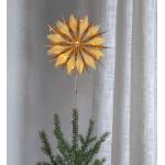 Reduzierte Goldene Christbaumspitzen aus Papier LED beleuchtet 
