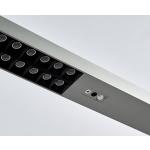 LED-Büro-Stehlampe Jolinda Sensor, Dimmer, silber