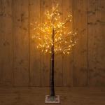 LED Lichterbaum Birkenstamm 150cm Dekobaum Gartendeko Weihnachtsdeko  warmweiß