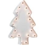 Reduzierte Weiße Lichterbäume mit Weihnachts-Motiv pulverbeschichtet 