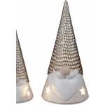 Goldene Weihnachtspyramiden aus Keramik LED beleuchtet 