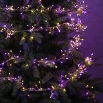 Pinke Lichterketten mit Weihnachts-Motiv 