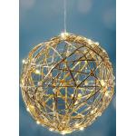 Goldene Lichterketten Innen mit Weihnachts-Motiv mit Timer 