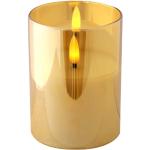 Goldene 10 cm Runde LED Kerzen mit Timer 