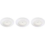 Weiße Briloner Runde LED Einbauleuchten aus Kunststoff 3-teilig 
