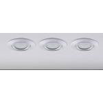 Reduzierte Silberne Moderne Lindby Runde LED Einbaustrahler aus Chrom 3-teilig 