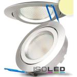 Silberne Runde Flache LED Einbauleuchten aus Aluminium Energieklasse mit Energieklasse E 