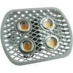 Silberne Industrial LED Außenstrahler aus Edelstahl 