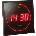 LED-Funk-Wanduhr mit Sekunden-Lauflicht durch rote LEDs