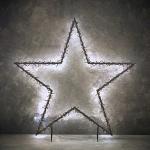 Sterne LED Lichterketten mit Weihnachts-Motiv aus Eisen mit Timer 