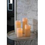 Reduzierte Cremefarbene 20 cm LED Kerzen mit beweglicher Flamme 