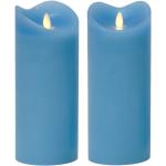 Blaue 23 cm LED Kerzen mit Timer 