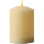 Cremefarbene 17 cm Runde LED Kerzen mit beweglicher Flamme 