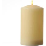 Cremefarbene 19 cm Runde LED Kerzen mit beweglicher Flamme 