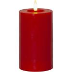 Rote Romantische 15 cm Runde LED Kerzen mit Timer 