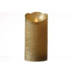 Goldene 15 cm Runde LED Kerzen mit beweglicher Flamme 