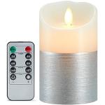 Reduzierte Silberne Moderne LED Kerzen mit beweglicher Flamme 