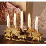 Goldene Sterne Hellum Lichterketten Innen mit Weihnachts-Motiv aus Kunststoff 