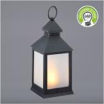 LED Laterne mit Timer flackernder Flamme warmweiß ca. H25cm Outdoor Lampe
