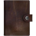 Braune Vintage LED LENSER Portemonnaies & Wallets aus Leder mit RFID-Schutz 