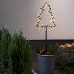 Schwarze LED-Lichterbäume mit Weihnachts-Motiv mit Timer 